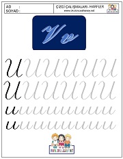 y harfi çizgi çalışması